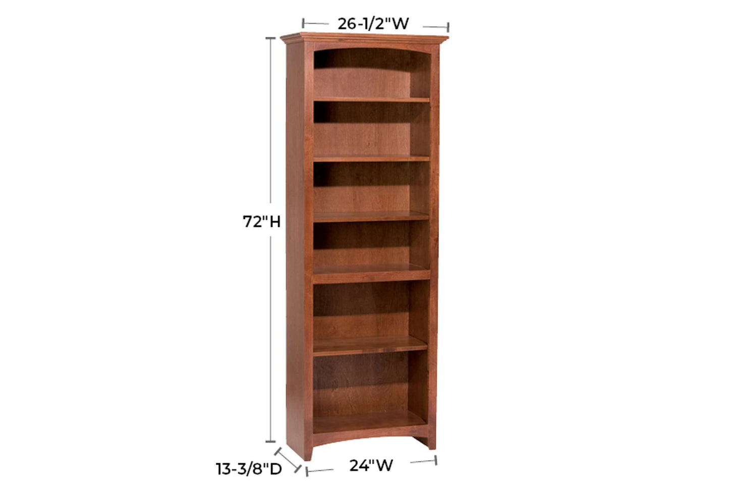 McKenzie 24" x 72" Bookcase - Whittier Wood