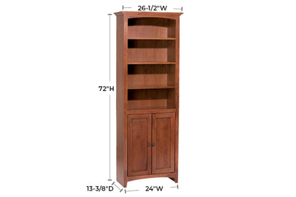 McKenzie 24" x 72" Bookcase w/Doors - Whittier Wood