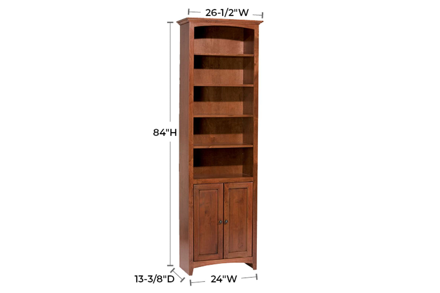 McKenzie 24" x 84" Bookcase w/Doors - Whittier Wood