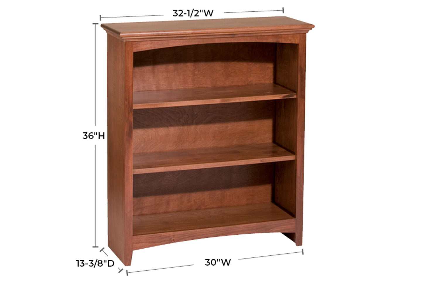 McKenzie 30" x 36" Bookcase - Whittier Wood