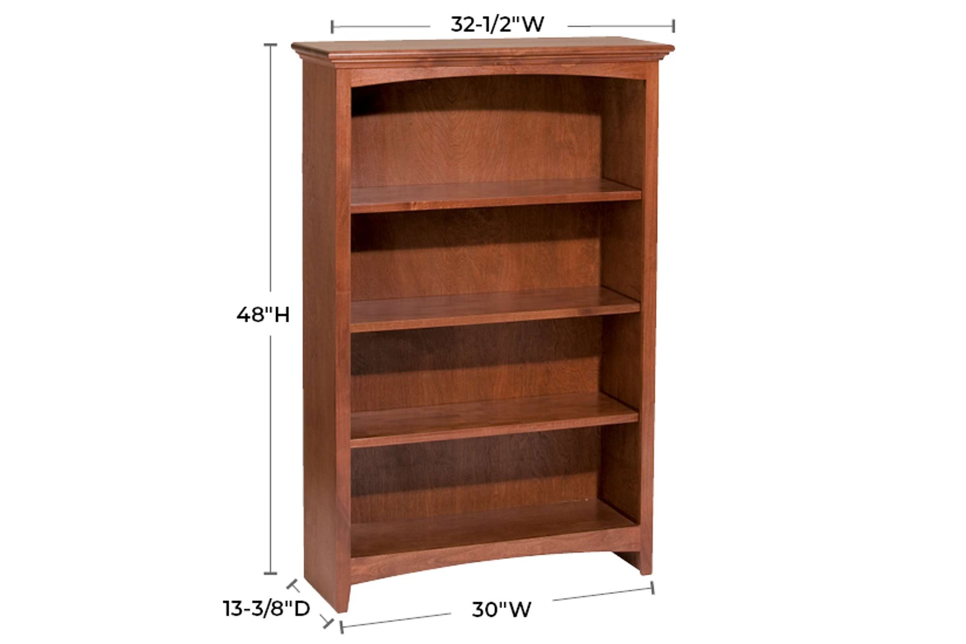 McKenzie 30" x 48" Bookcase - Whittier Wood