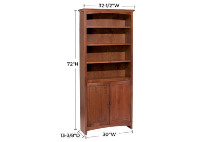 McKenzie 30" x 72" Bookcase w/Doors - Whittier Wood