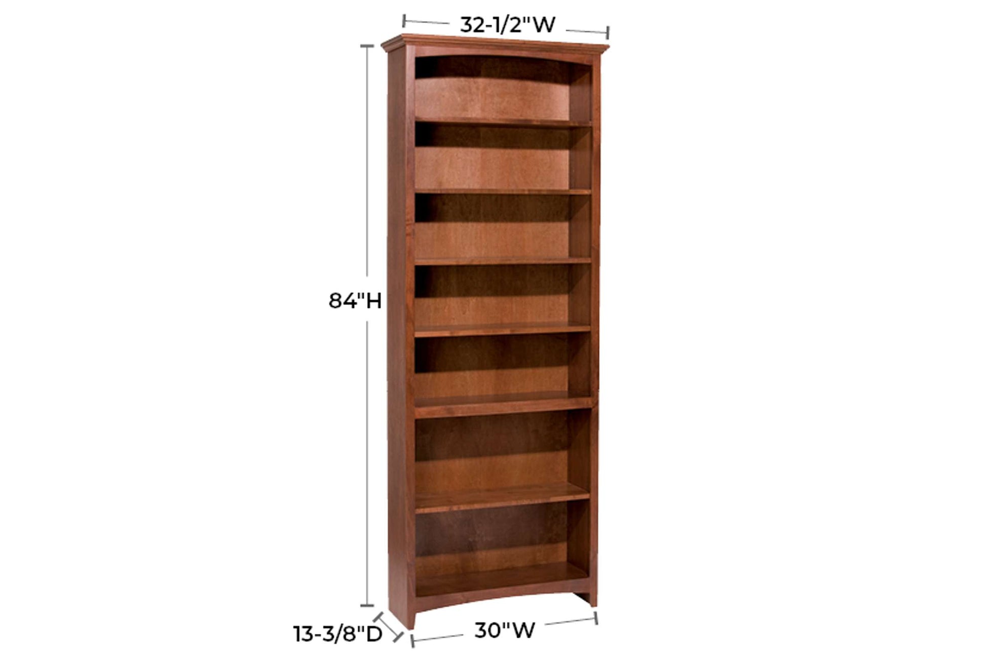 McKenzie 30" x 84" Bookcase - Whittier Wood