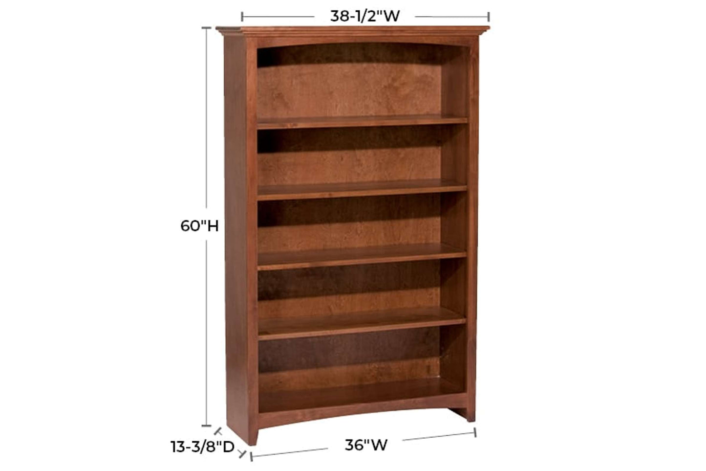 McKenzie 36" x 60" Bookcase - Whittier Wood