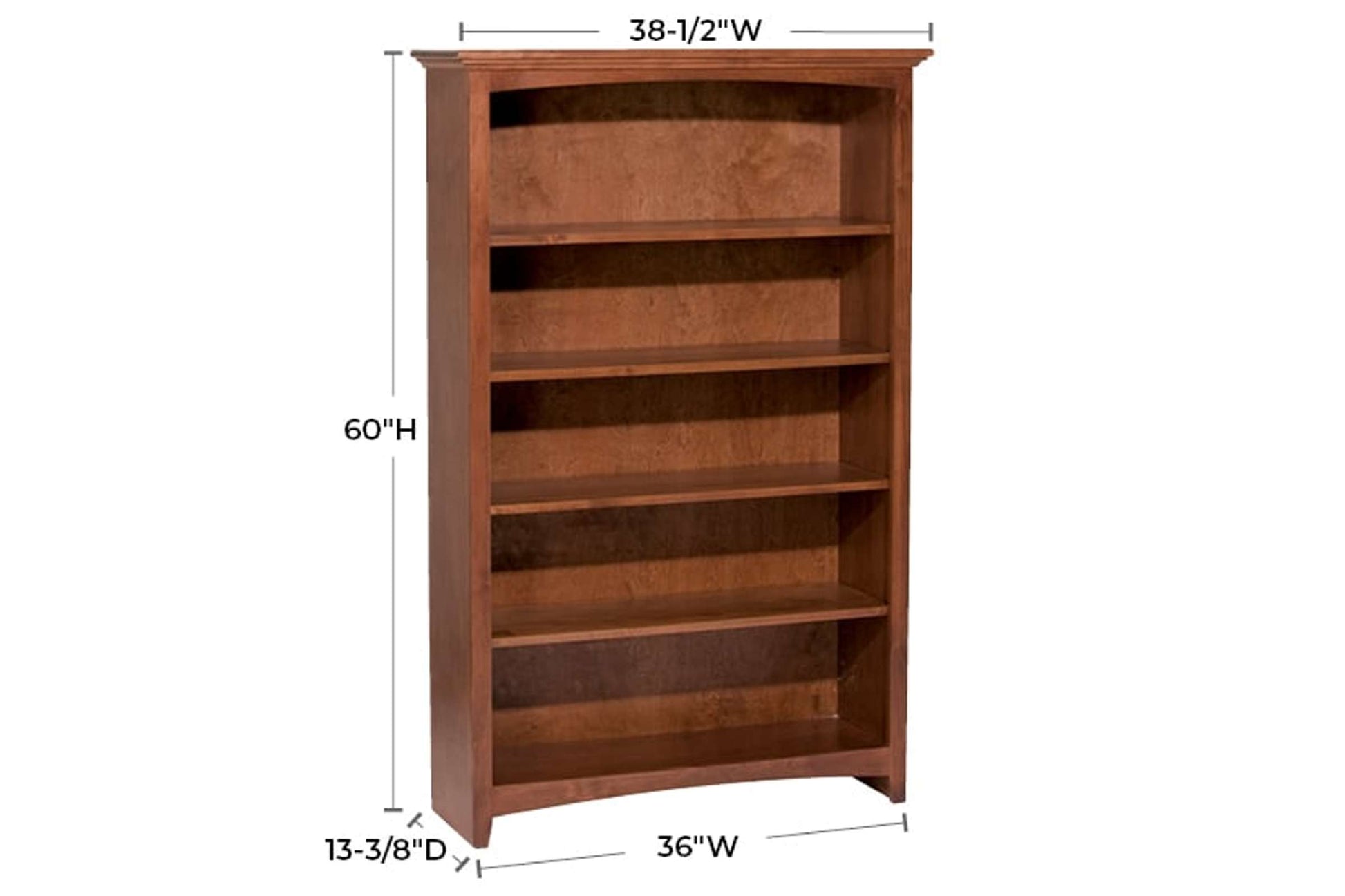 McKenzie 36" x 60" Bookcase - Whittier Wood
