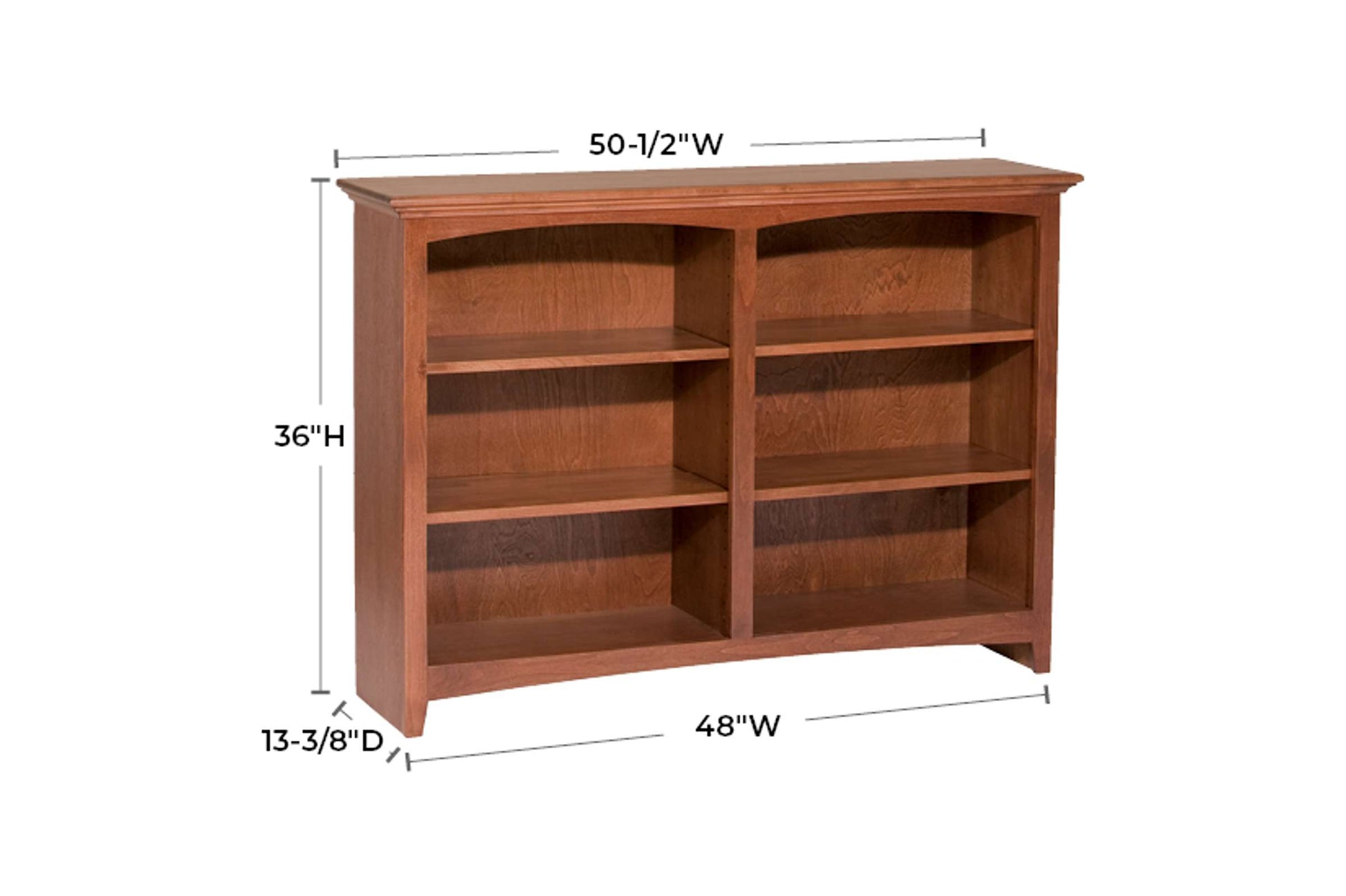 McKenzie 48" x36" Bookcase - Whittier Wood