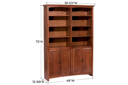 McKenzie 48" x 72" Bookcase w/Doors - Whittier Wood