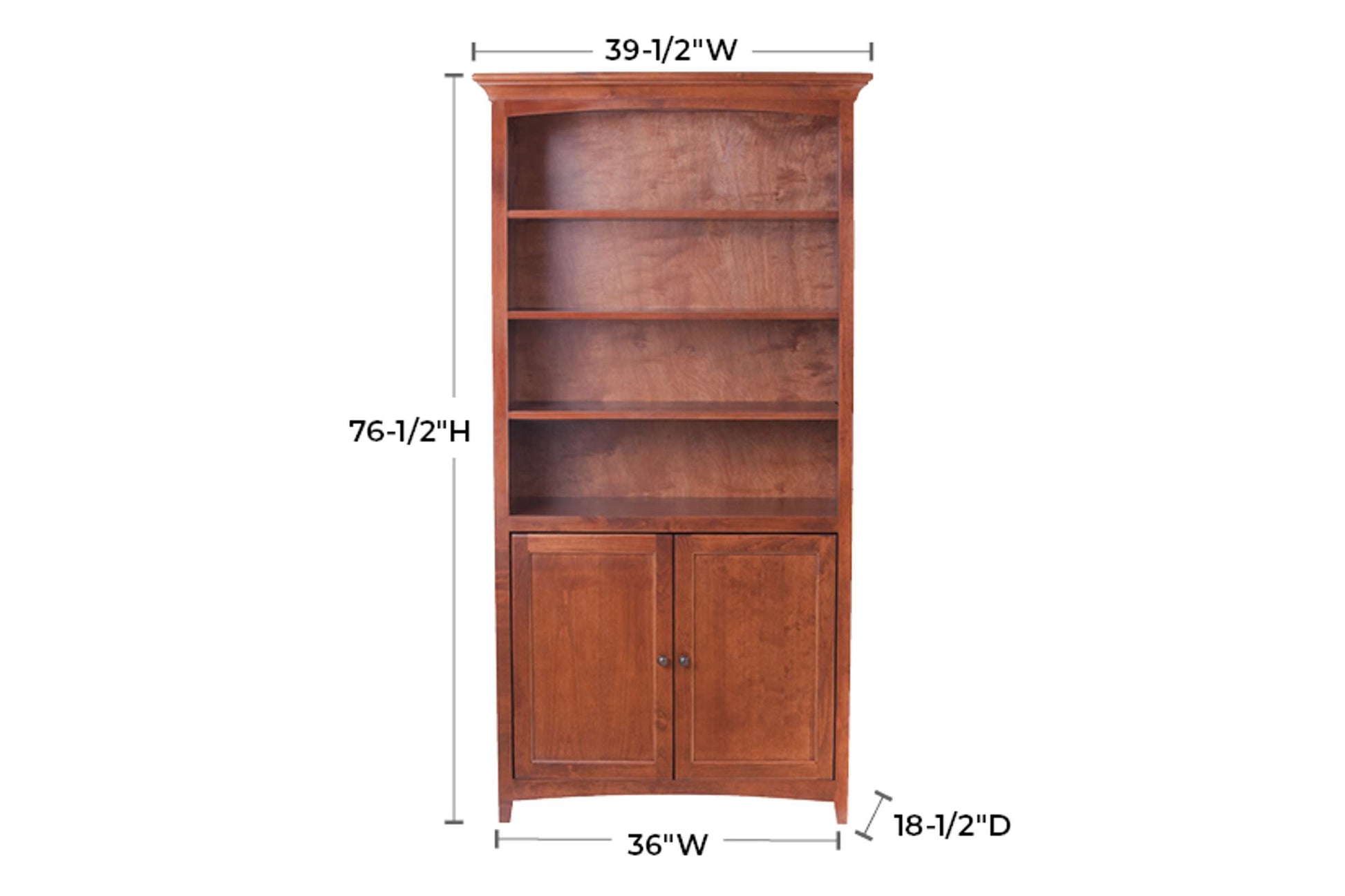 McKenzie Center Wall Unit with Doors - Whittier Wood