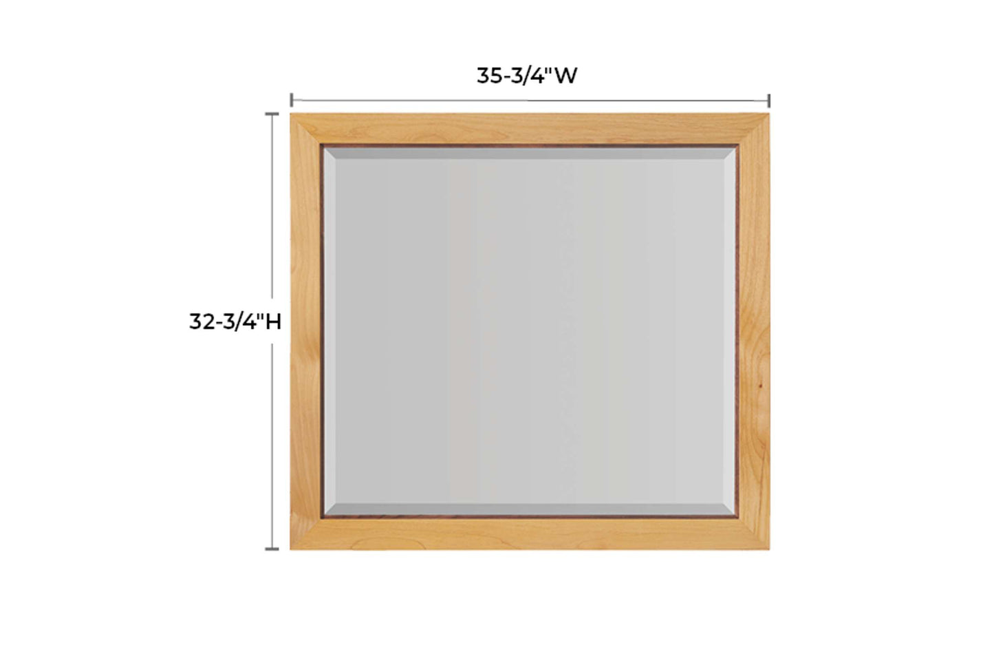 Addison Beveled Mirror - Whittier Wood