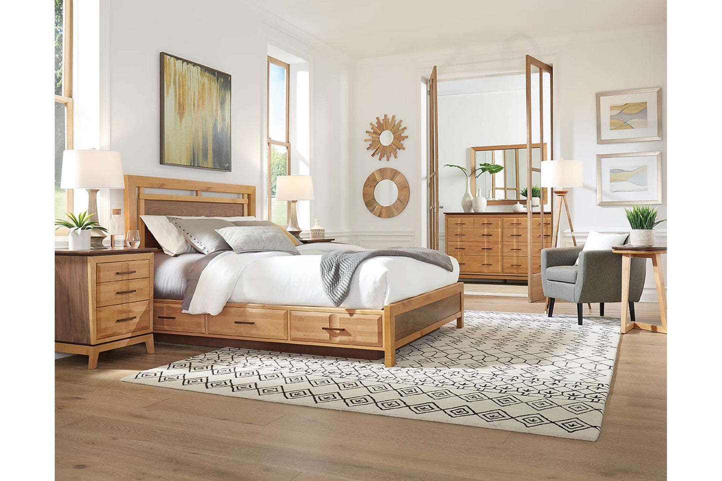 Addison Panel Storage Bed - Whittier Wood