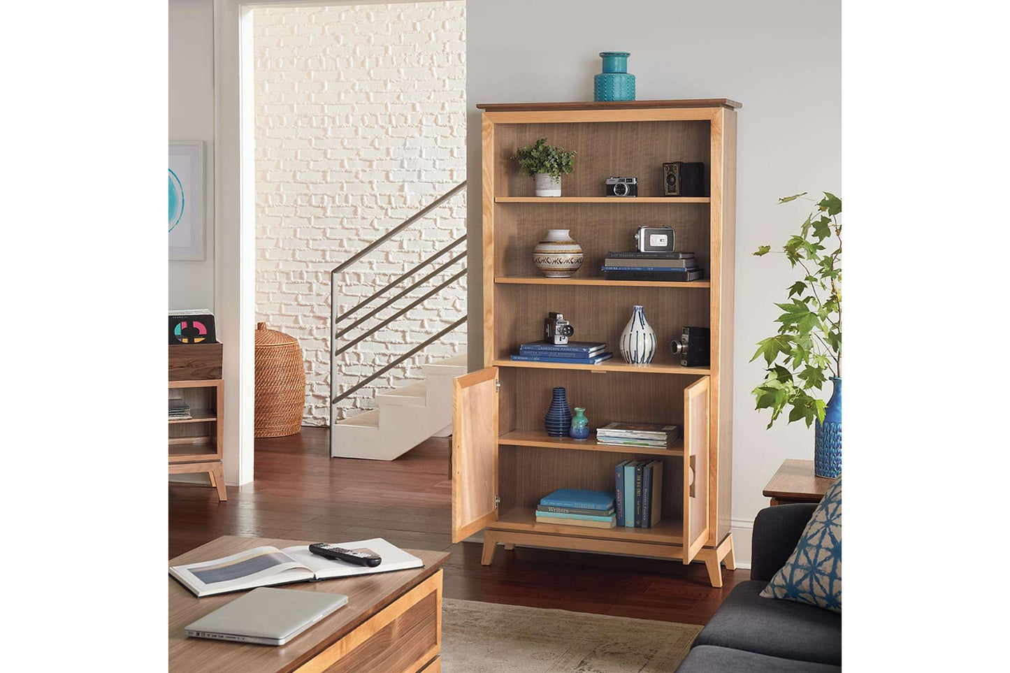 Addison 72" Bookcase with Doors - Whittier Wood