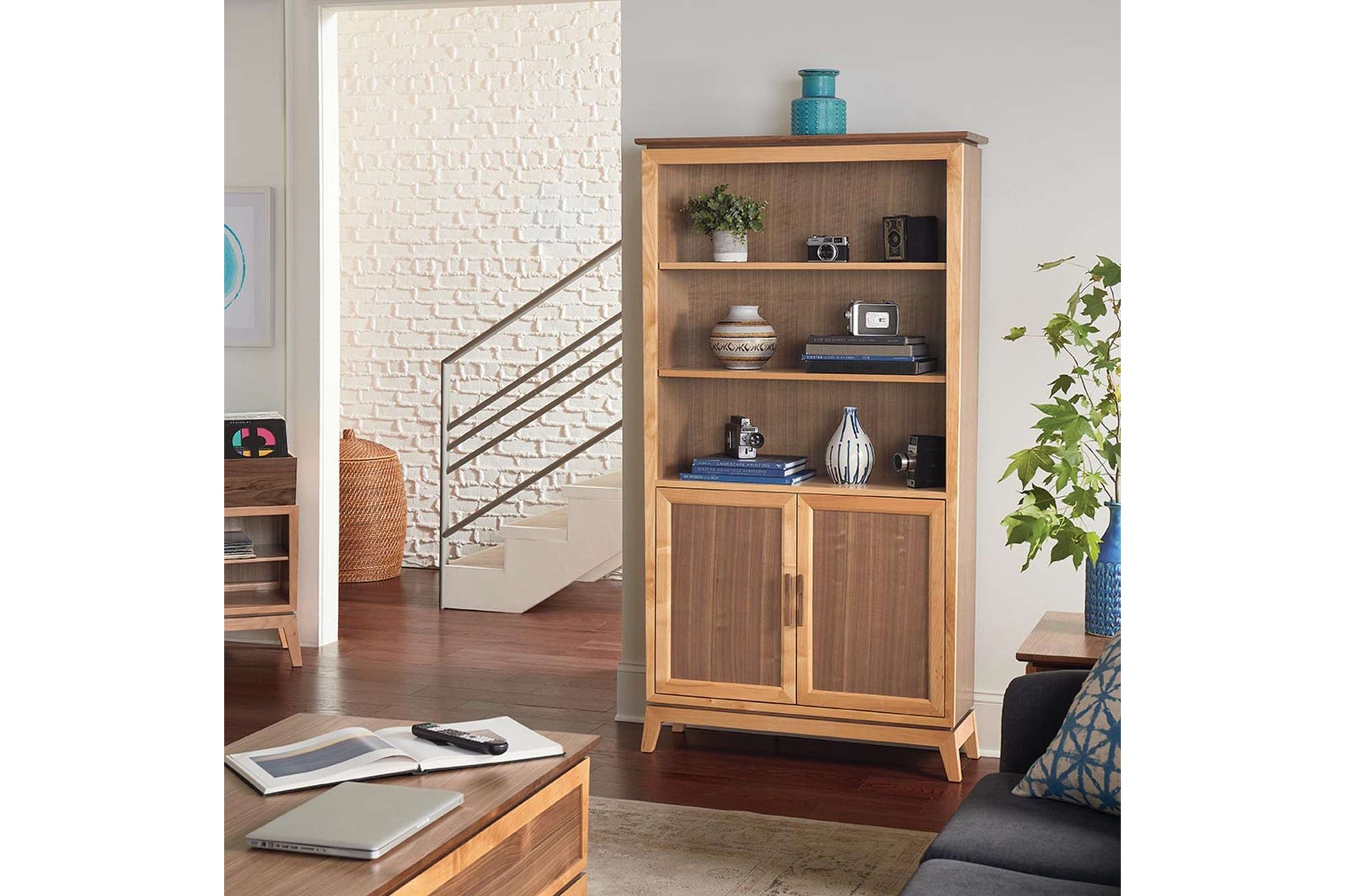 Addison 72" Bookcase with Doors - Whittier Wood
