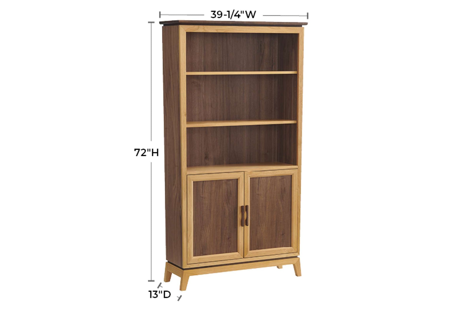 Addison 72" Bookcase with Doors - Whittier Wood