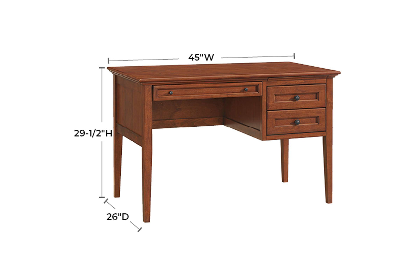 McKenzie 3-Drawer Desk - Whittier Wood