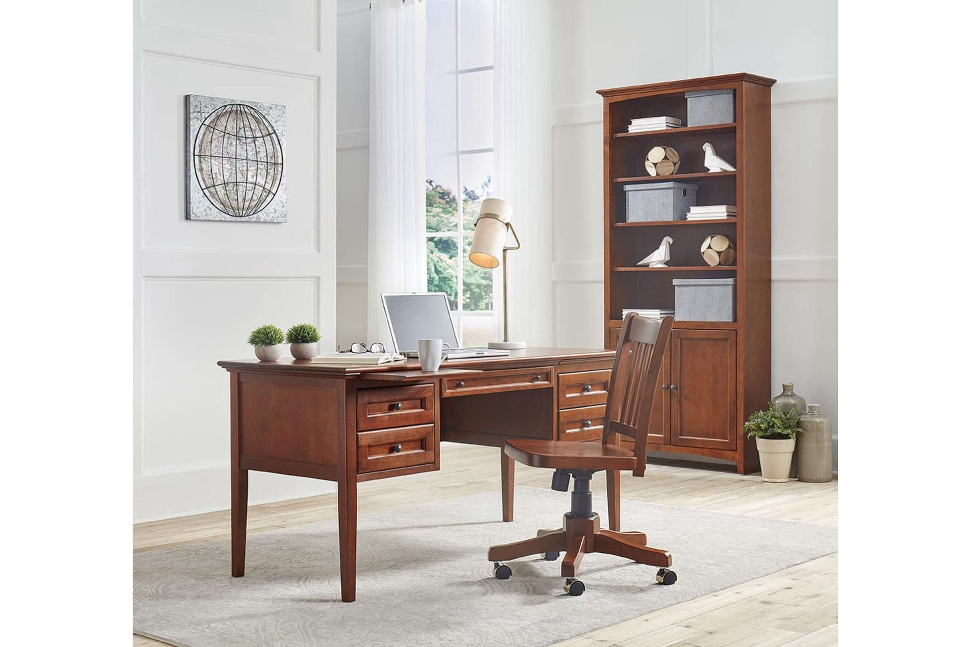 McKenzie 4-Drawer Desk - Whittier Wood
