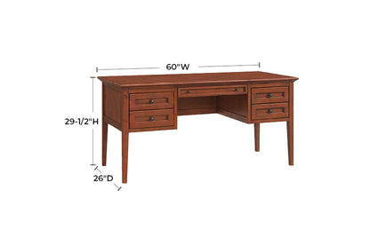 McKenzie 4-Drawer Desk - Whittier Wood