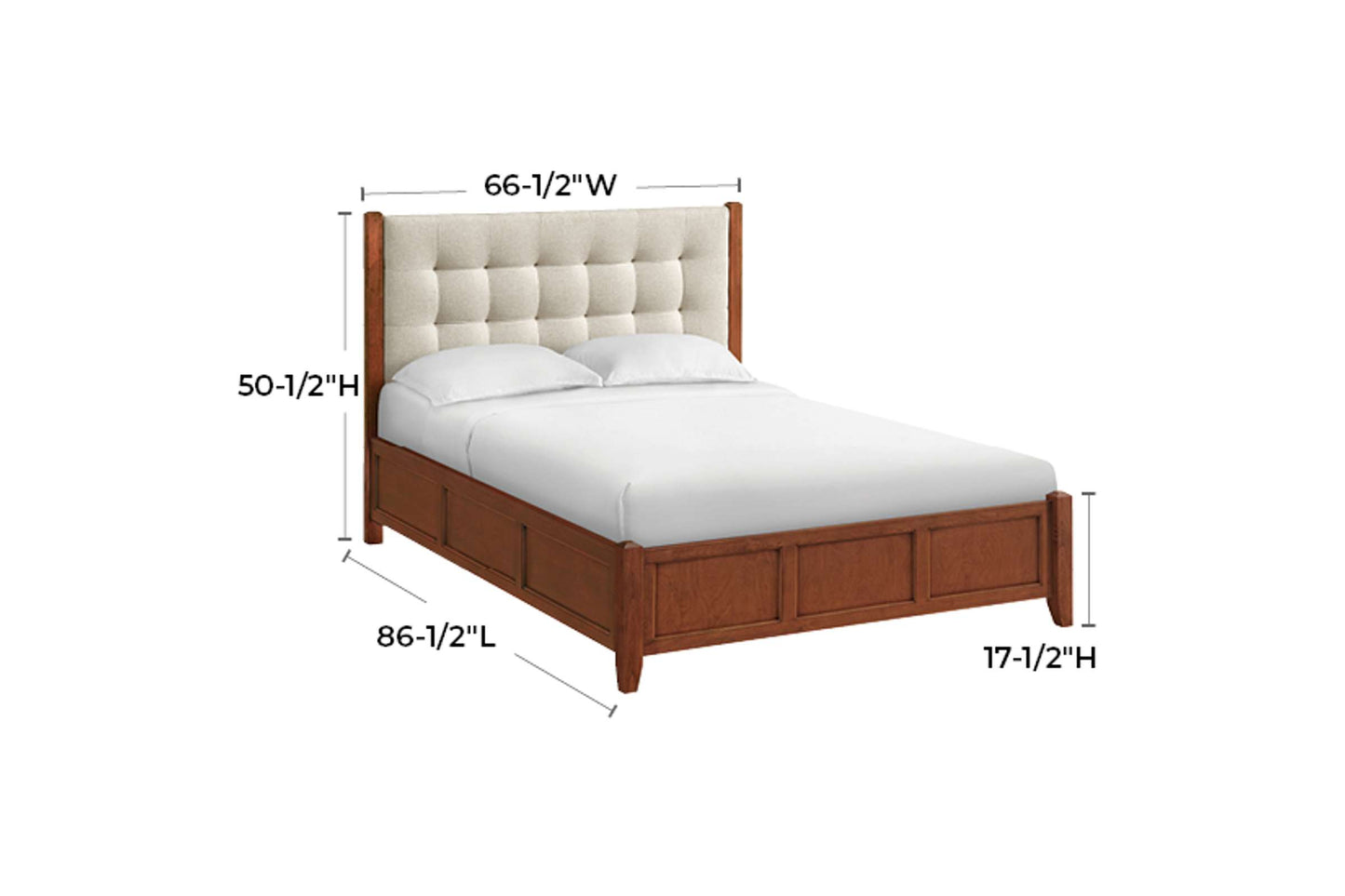 McKenzie Upholstered Panel Bed - Whittier Wood