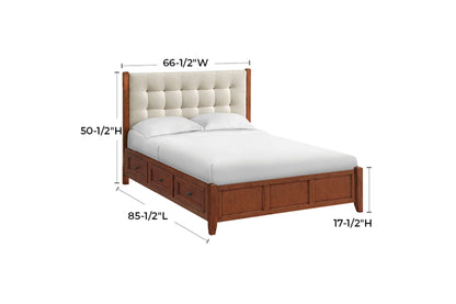 McKenzie Upholstered Panel Storage Bed - Whittier Wood