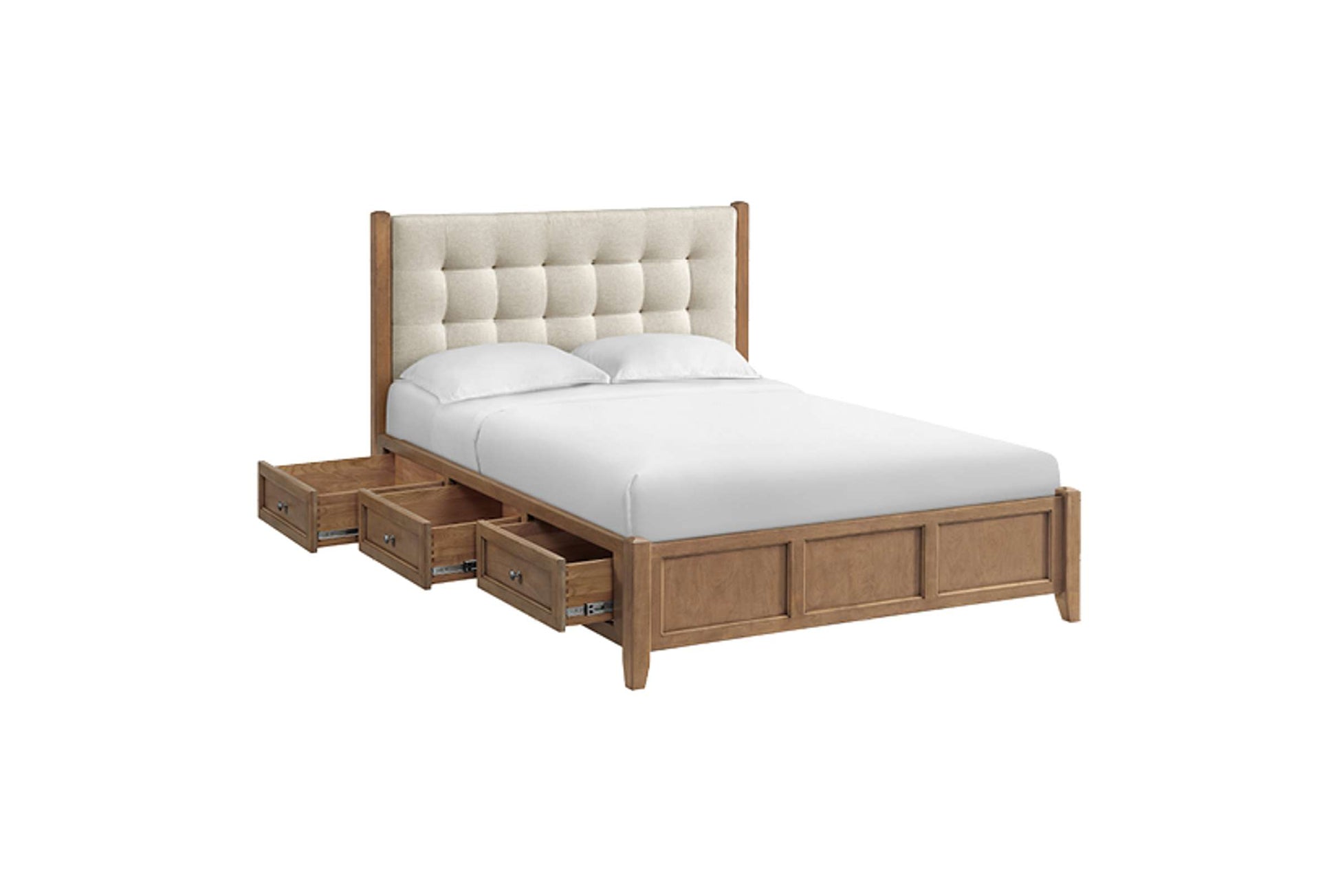McKenzie Upholstered Panel Storage Bed - Whittier Wood