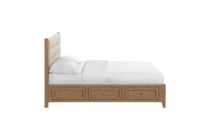 McKenzie Upholstered Panel Storage Bed - Whittier Wood