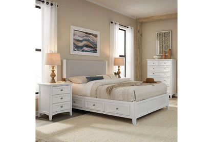 McKenzie Upholstered Panel Storage Bed - Whittier Wood