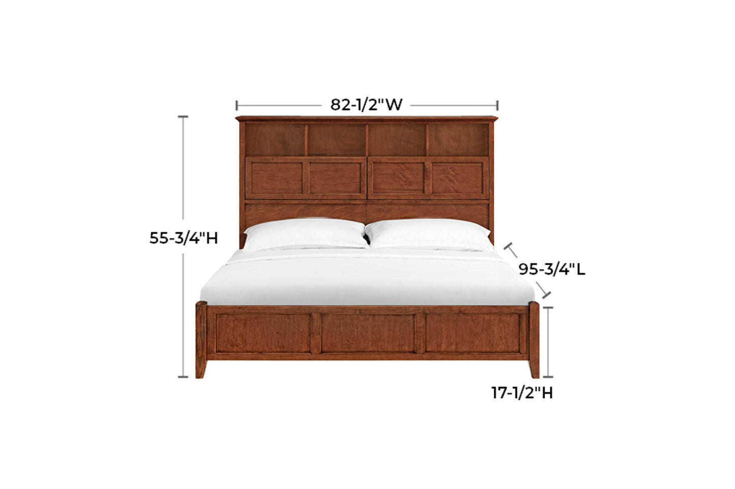 McKenzie Classic Bookcase Storage Bed - Whittier Wood