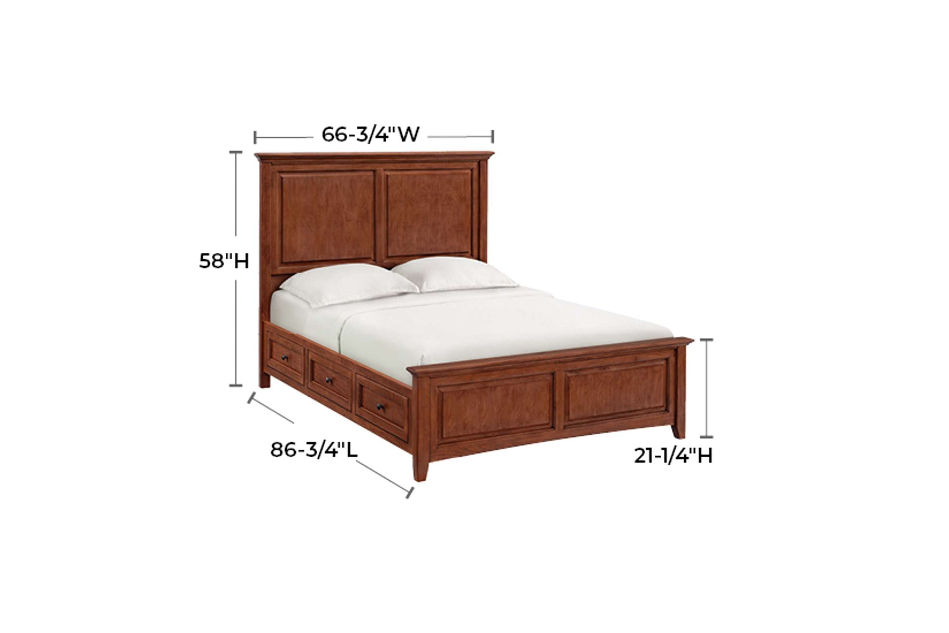 McKenzie Premier Storage Bed - Whittier Wood