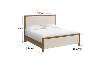 Bailey Upholstered Panel Bed - Whittier Wood