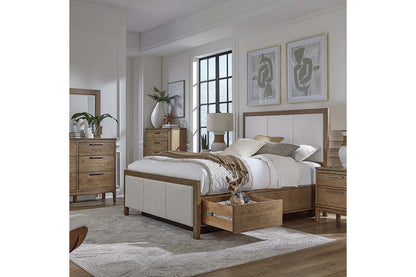 Bailey Upholstered Panel Storage Bed - Whittier Wood
