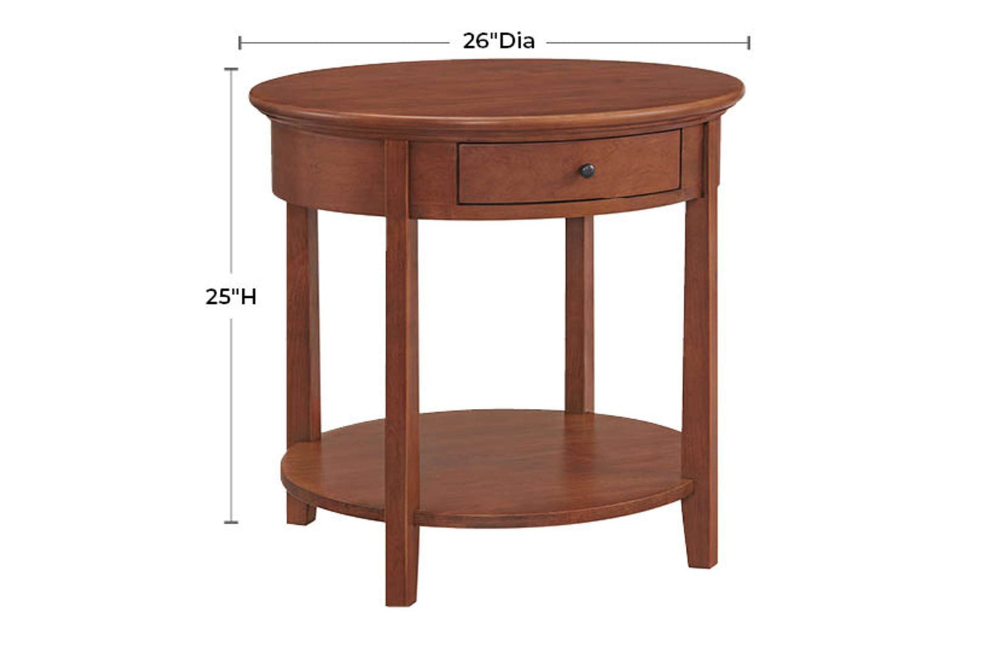 McKenzie Round End Table - Whittier Wood