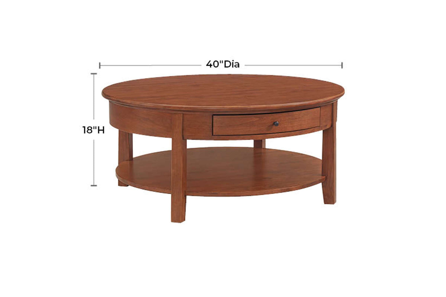 McKenzie Round Cocktail Table - Whittier Wood
