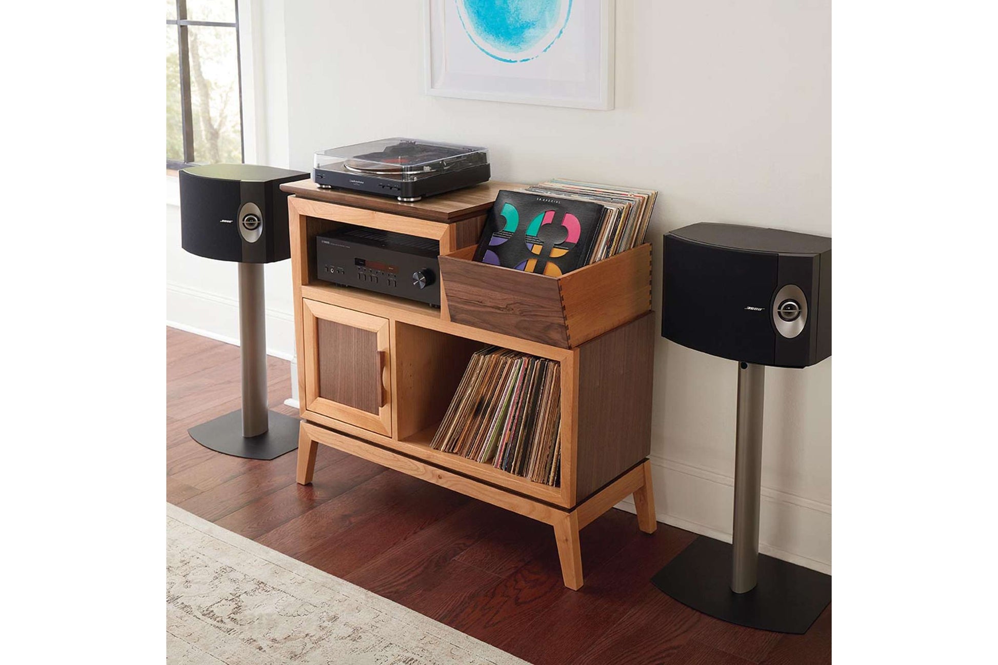 Addison 38" Vinyl Record Station - Whittier Wood