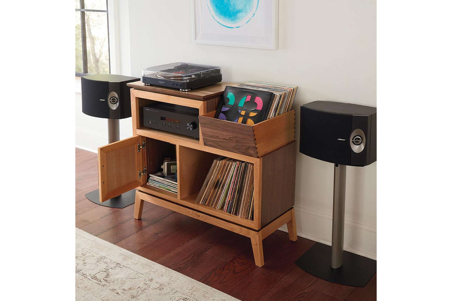 Addison 38" Vinyl Record Station - Whittier Wood