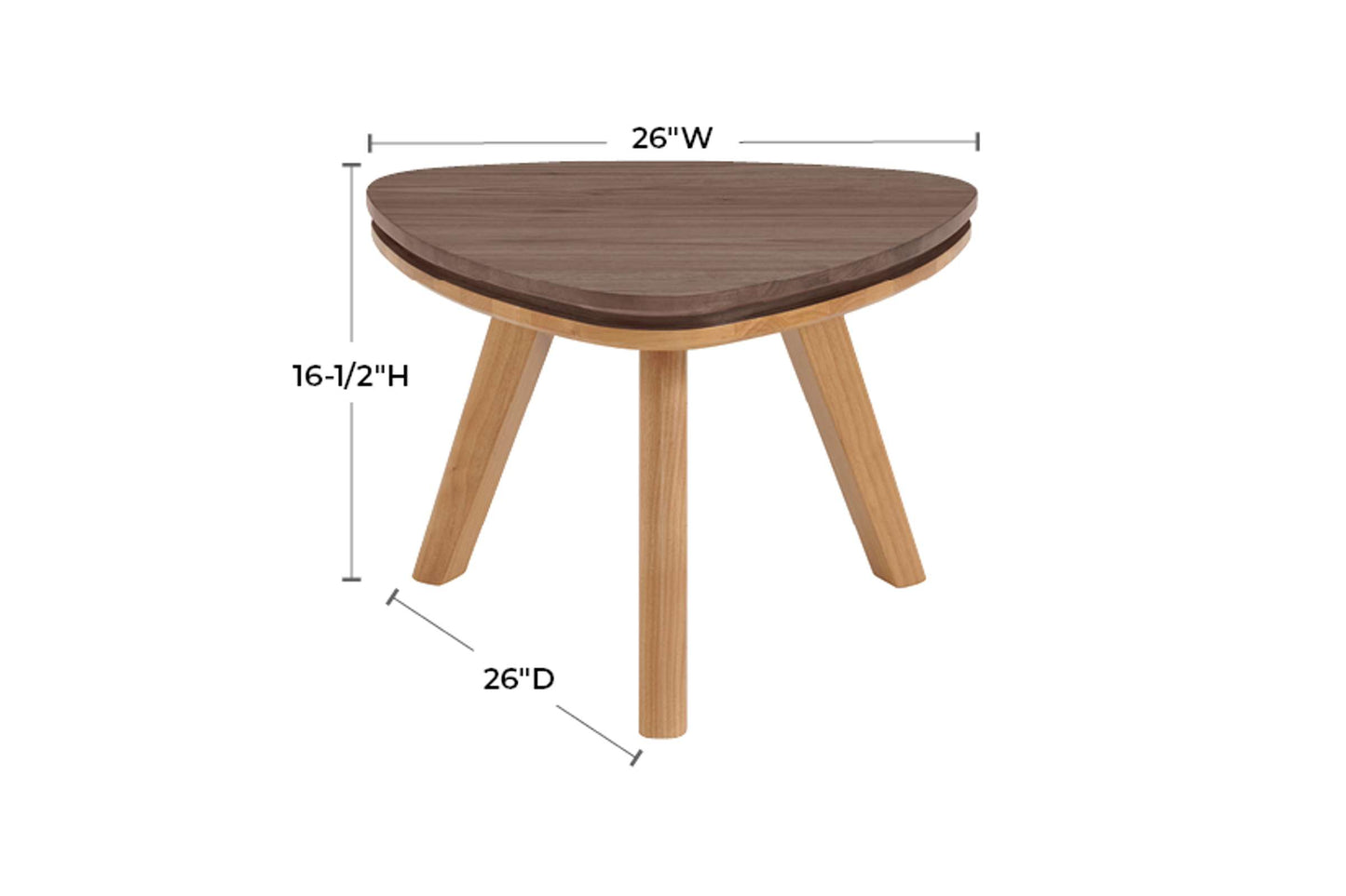 Addi Low Cocktail End Table - Whittier Wood