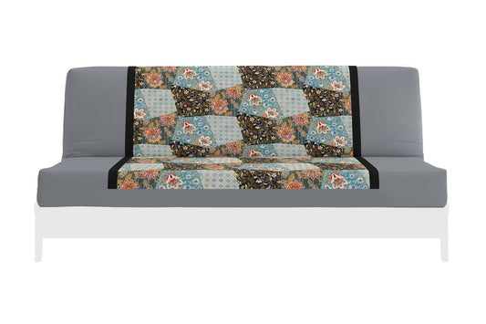 Japanese Printed Futon Cover - Geometric (Gray & Black)