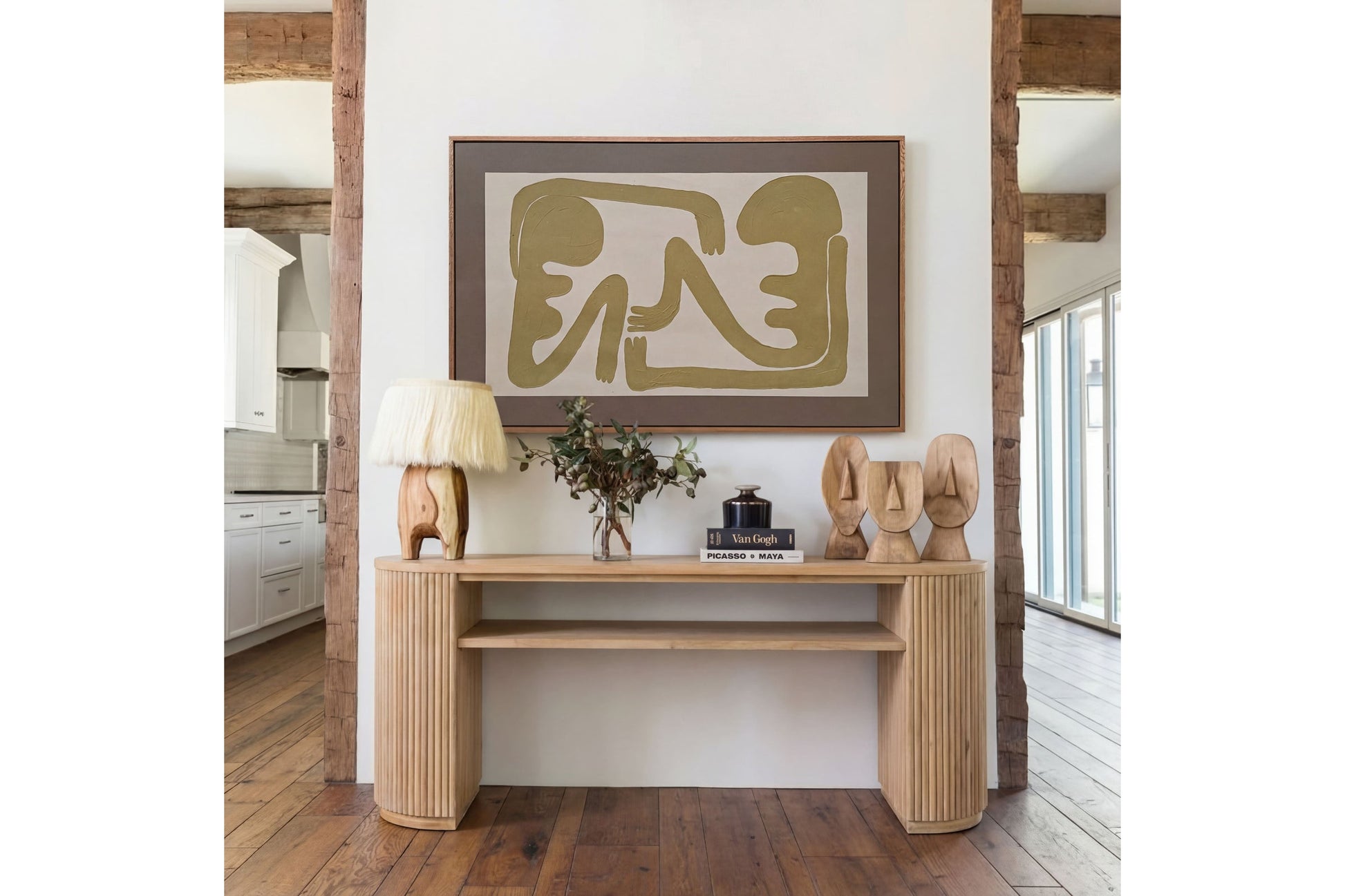 Jacobson - Modern Natural Acacia Console Table