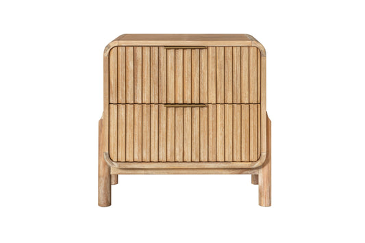 Mikala - Modern Natural Acacia Nightstand