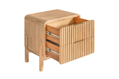 Mikala - Modern Natural Acacia Nightstand