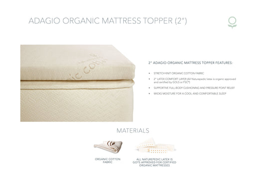 2" Adagio Latex Mattress Topper