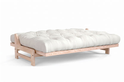Armless Amish-Made American Oak Futon Sofa Bed