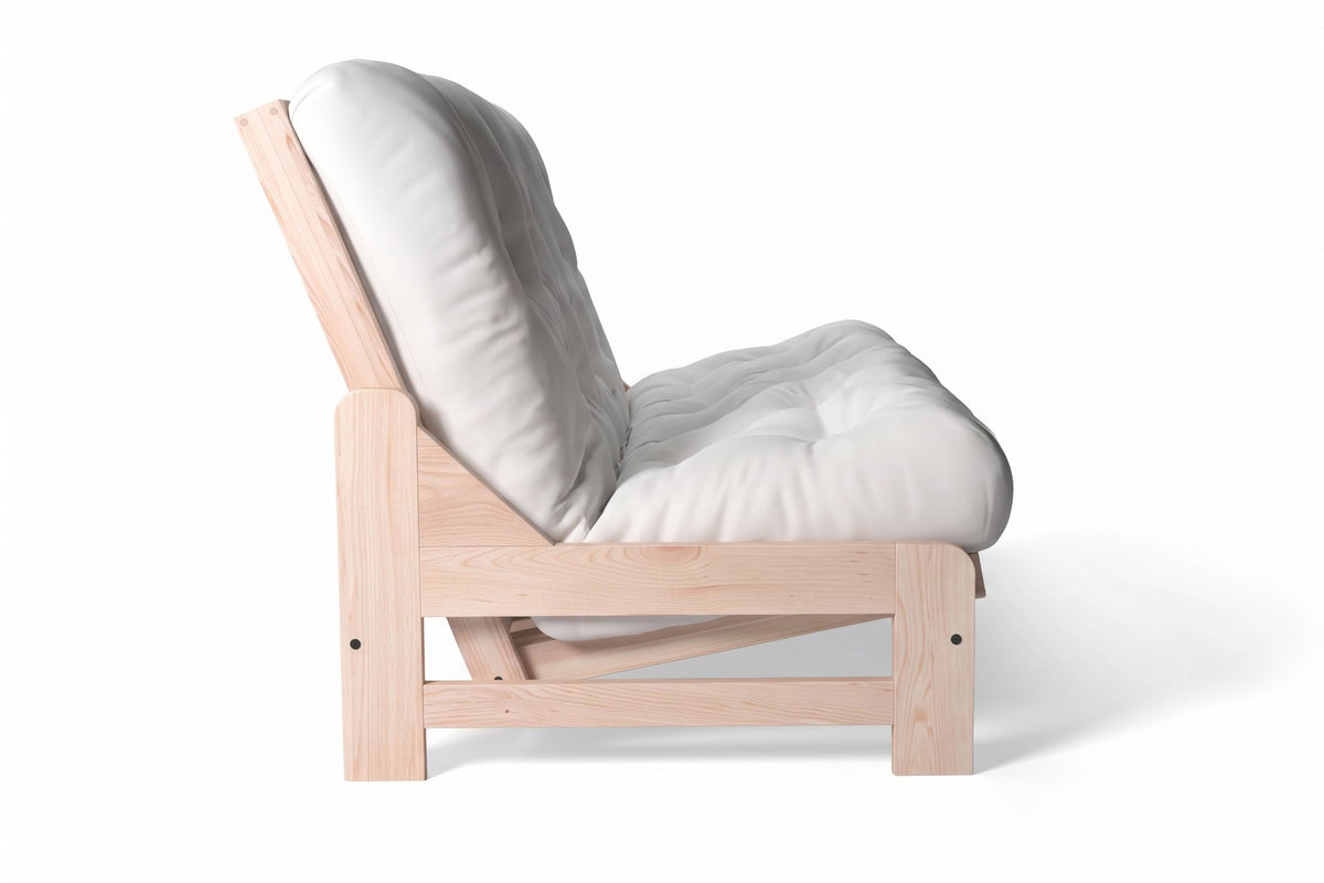 Armless Amish-Made American Oak Futon Sofa Bed