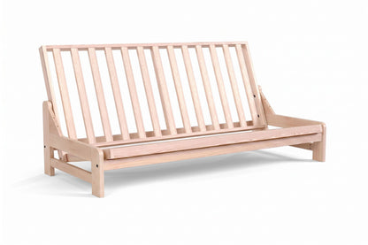 Armless Amish-Made American Oak Futon Sofa Bed