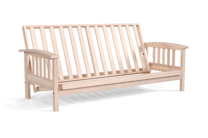 Bent Arm Mission Futon Sofa Bed Frame - Amish American Oak