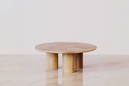 Gaia Round Coffee Table - Natural finish (14in Height)