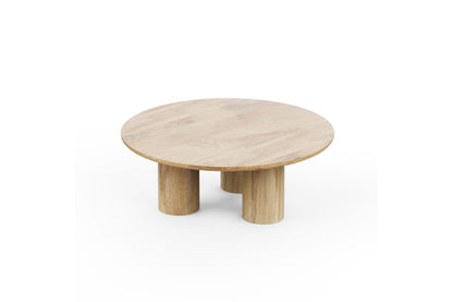 Gaia Round Coffee Table - Natural finish (14in Height)