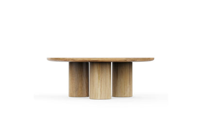 Gaia Round Coffee Table - Natural finish (14in Height)