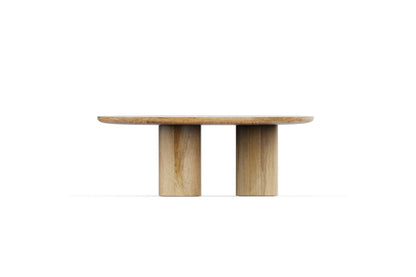Gaia Round Coffee Table - Natural finish (14in Height)