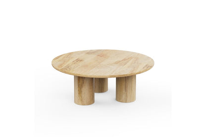 Gaia Round Coffee Table - Natural finish (14in Height)