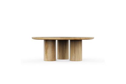 Gaia Round Coffee Table - Natural finish (14in Height)