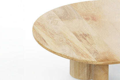 Gaia Round Coffee Table - Natural finish (14in Height)